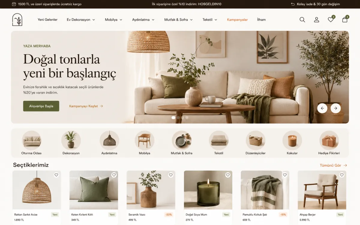 E-Ticaret Mağaza Sitesi